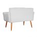 Namoradeira Decorativa Isabela Pés Palito Suede Branco - DS Estofados