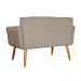 Namoradeira Decorativa Isabela Pés Palito Suede Capuccino - DS Estofados