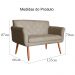Namoradeira Decorativa Isabela Pés Palito Suede Capuccino - DS Estofados