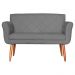 Namoradeira Decorativa Isabela Pés Palito Suede Cinza - DS Estofados
