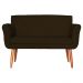 Namoradeira Decorativa Isabela Pés Palito Suede Marrom - DS Estofados