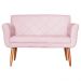 Namoradeira Decorativa Isabela Pés Palito Suede Rosa Bebê - DS Estofados