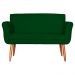 Namoradeira Decorativa Isabela Pés Palito Suede Verde - DS Estofados