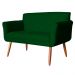 Namoradeira Decorativa Isabela Pés Palito Suede Verde - DS Estofados