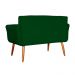 Namoradeira Decorativa Isabela Pés Palito Suede Verde - DS Estofados