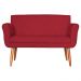 Namoradeira Decorativa Isabela Pés Palito Suede Vermelho - DS Estofados