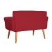 Namoradeira Decorativa Isabela Pés Palito Suede Vermelho - DS Estofados