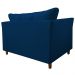 Namoradeira Decorativa Isis Pés Trapézio Suede Azul Marinho - DS Estofados