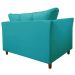 Namoradeira Decorativa Isis Pés Trapézio Suede Azul Turquesa - DS Estofados