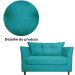 Namoradeira Decorativa Isis Pés Trapézio Suede Azul Turquesa - DS Estofados
