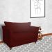 Namoradeira Decorativa Isis Pés Trapézio Suede Bordô - DS Estofados