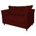 Namoradeira Decorativa Isis Pés Trapézio Suede Bordô - DS Estofados