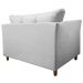 Namoradeira Decorativa Isis Pés Trapézio Suede Branco - DS Estofados