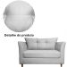Namoradeira Decorativa Isis Pés Trapézio Suede Branco - DS Estofados