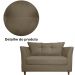 Namoradeira Decorativa Isis Pés Trapézio Suede Capuccino - DS Estofados