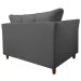 Namoradeira Decorativa Isis Pés Trapézio Suede Cinza - DS Estofados