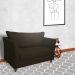 Namoradeira Decorativa Isis Pés Trapézio Suede Marrom - DS Estofados