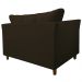 Namoradeira Decorativa Isis Pés Trapézio Suede Marrom - DS Estofados