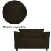 Namoradeira Decorativa Isis Pés Trapézio Suede Marrom - DS Estofados