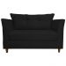 Namoradeira Decorativa Isis Pés Trapézio Suede Preto - DS Estofados