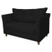 Namoradeira Decorativa Isis Pés Trapézio Suede Preto - DS Estofados