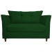 Namoradeira Decorativa Isis Pés Trapézio Suede Verde - DS Estofados