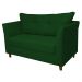 Namoradeira Decorativa Isis Pés Trapézio Suede Verde - DS Estofados