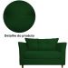 Namoradeira Decorativa Isis Pés Trapézio Suede Verde - DS Estofados