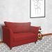 Namoradeira Decorativa Isis Pés Trapézio Suede Vermelho - DS Estofados