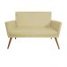 Namoradeira Decorativa Nina Com Rodapé Suede Bege - DS Estofados
