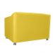Namoradeira Decorativa Tilla Pés Cromados Suede Amarelo - DS Estofados