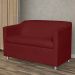 Namoradeira Decorativa Tilla Pés Cromados Suede Bordô - DS Estofados