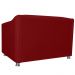Namoradeira Decorativa Tilla Pés Cromados Suede Bordô - DS Estofados