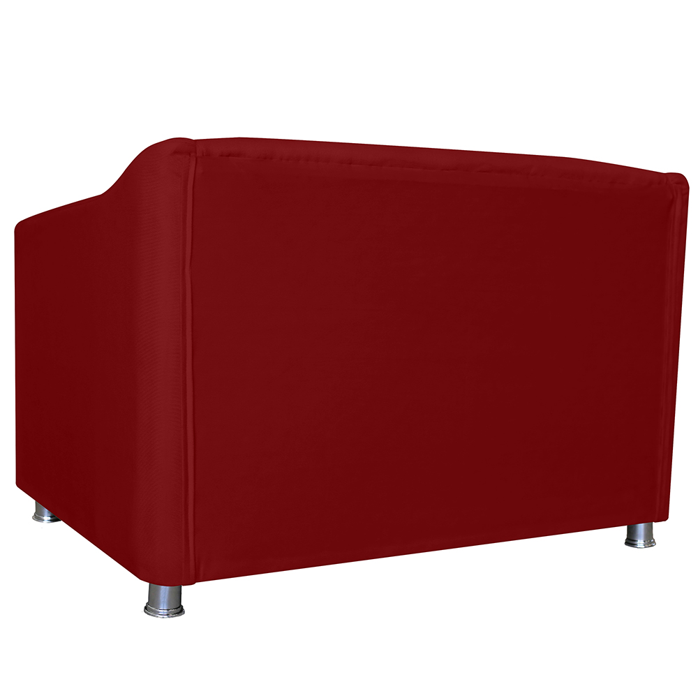 Namoradeira Decorativa Tilla Pés Cromados Suede Bordô - DS Estofados