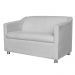 Namoradeira Decorativa Tilla Pés Cromados Suede Branco - DS Estofados