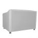 Namoradeira Decorativa Tilla Pés Cromados Suede Branco - DS Estofados