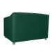 Namoradeira Decorativa Tilla Pés Cromados Suede Verde - DS Estofados