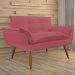 Namoradeira Poltrona Sofá decorativa 02 Lugares Opalla Vermelho  - DS Estofados