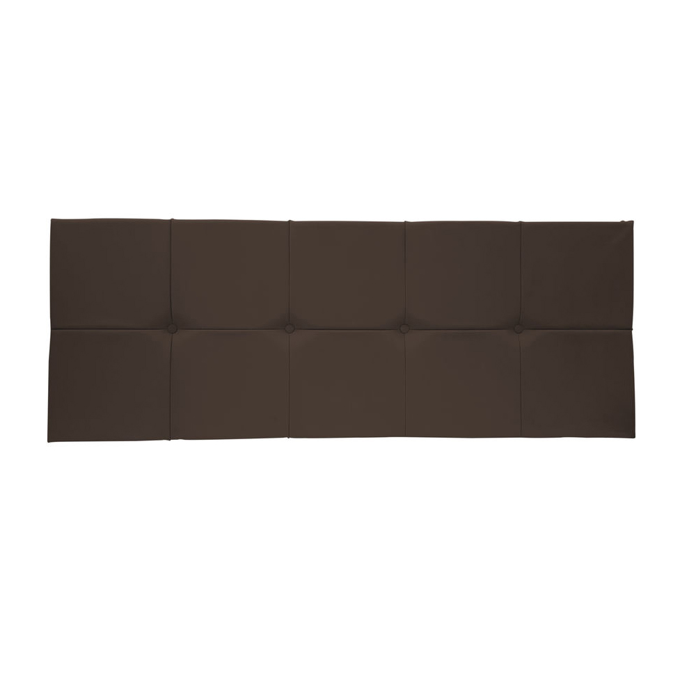 Painel Cabeceira De Casal 140cm Para Cama Box Nina Suede Marrom - DS Estofados