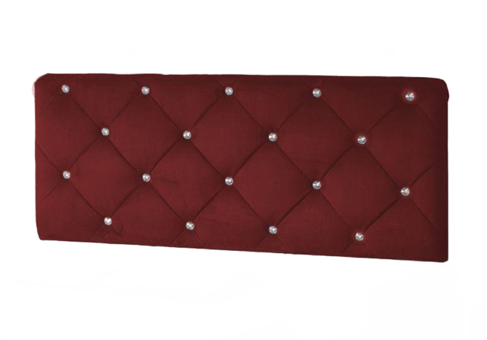 Painel Cabeceira De Casal King 195cm Para Cama Box Lodi Suede Vermelho - DS Estofados