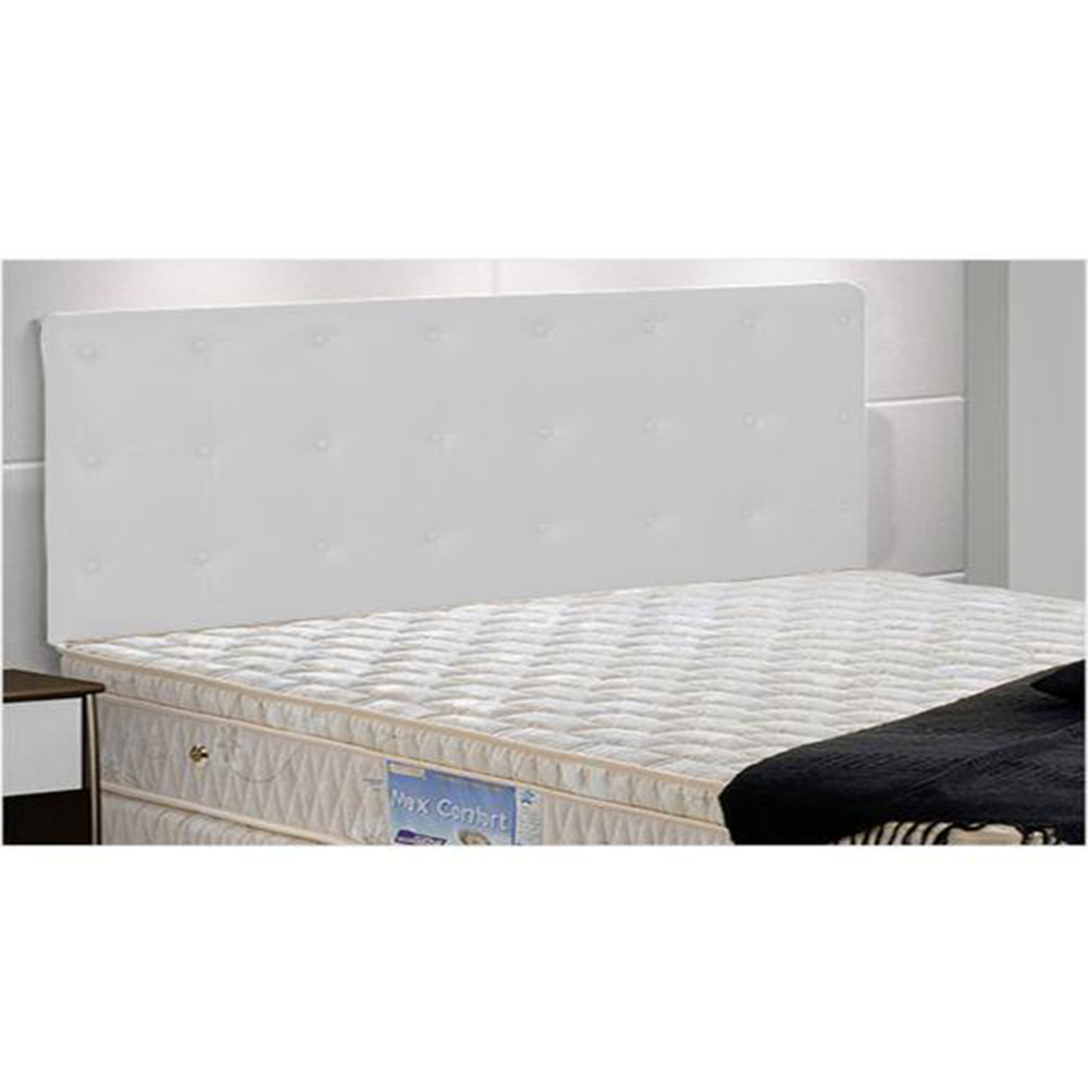 Painel Cabeceira De Casal Queen 140cm Para Cama Box Toskana Napa Branco - DS Estofados