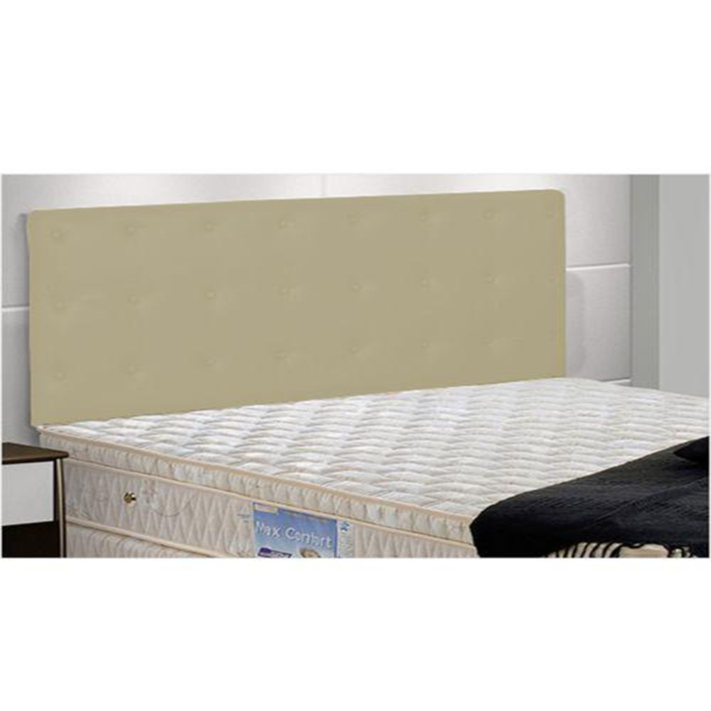 Painel Cabeceira De Casal Queen 195cm Para Cama Box Toskana Napa Bege - DS Estofados