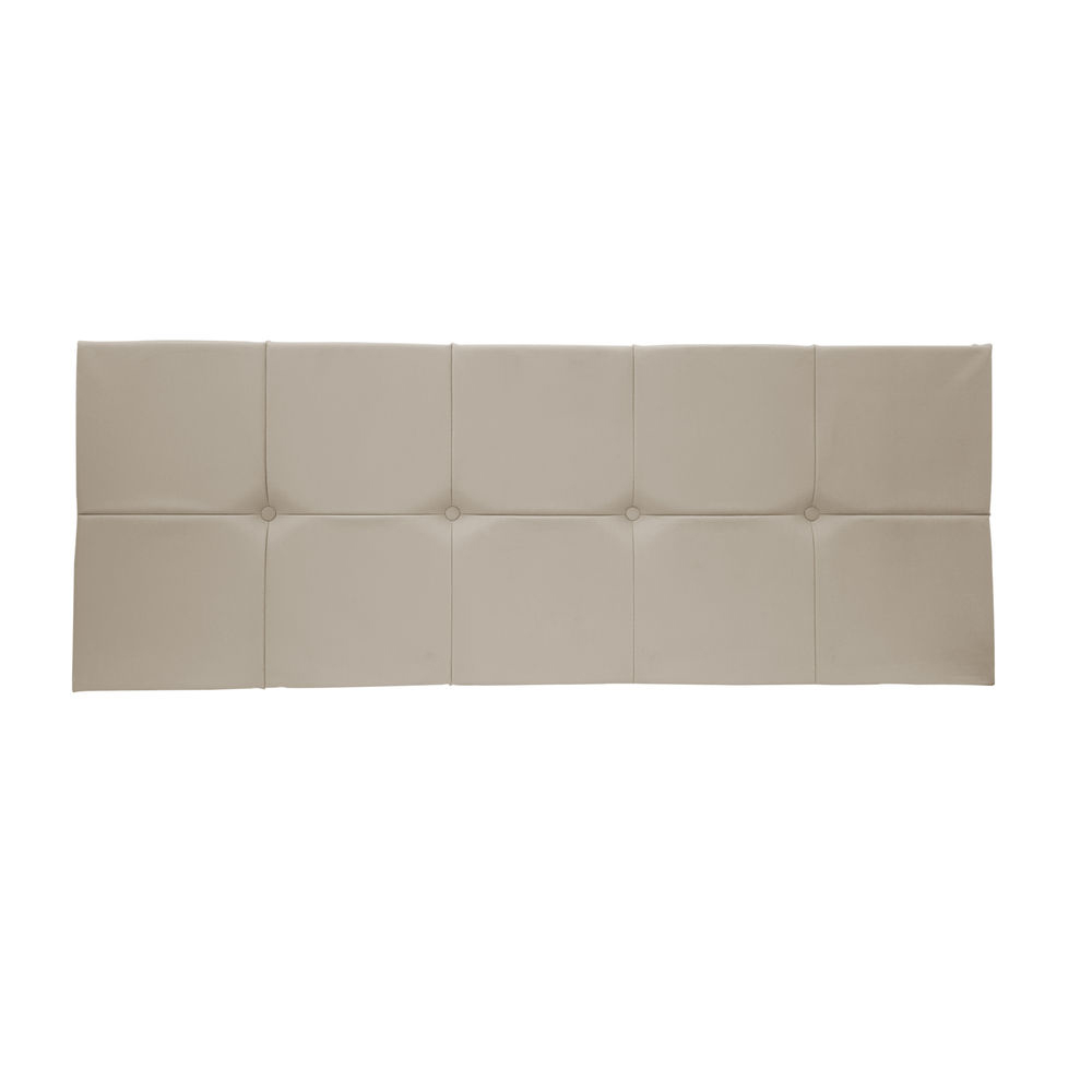 Painel Cabeceira De Solteira 90cm Para Cama Box Nina Suede Bege - DS Estofados