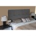Painel Cabeceira De Solteira 90cm Para Cama Box Nina Suede Cinza - DS Estofados