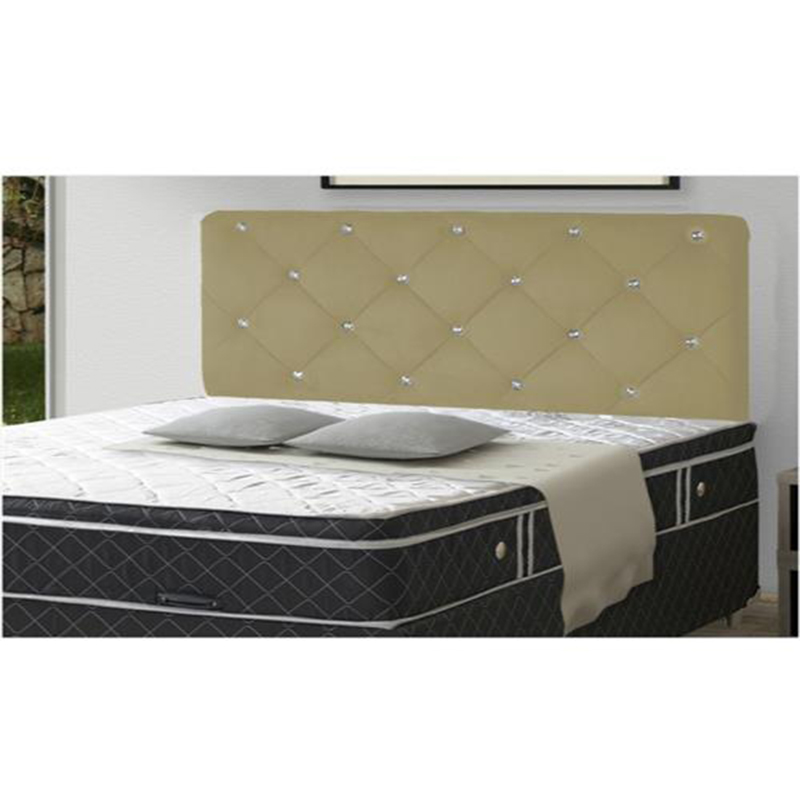 Painel Cabeceira De Solteiro 90cm Para Cama Box Lodi Suede Bege - DS Estofados