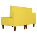 Poltrona Decorativa Alice Lado Direito Pés Trapézio Suede Amarelo - DS Estofados