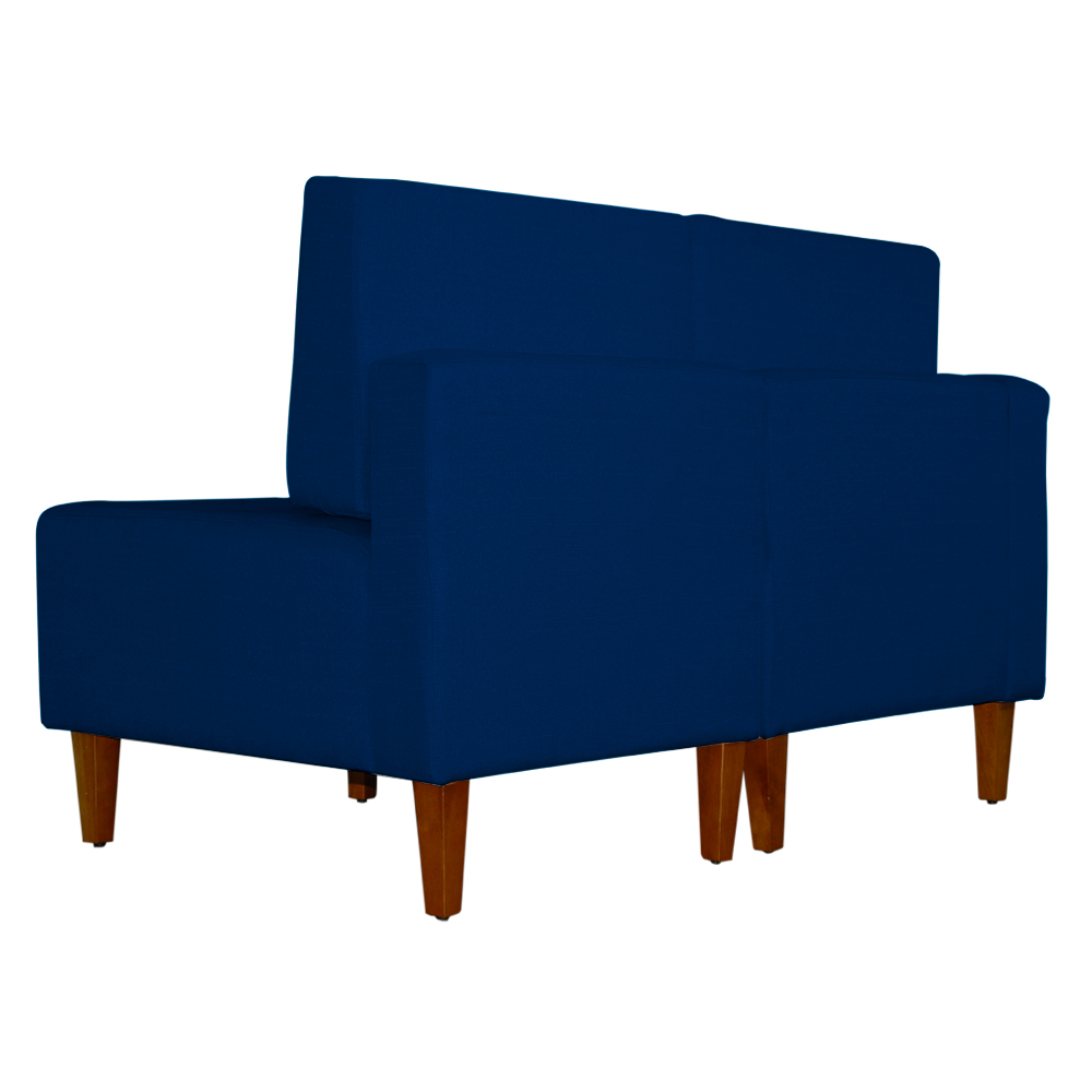 Poltrona Decorativa Alice Lado Direito Pés Trapézio Suede Azul Marinho - DS Estofados
