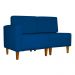 Poltrona Decorativa Alice Lado Direito Pés Trapézio Suede Azul Royal - DS Estofados