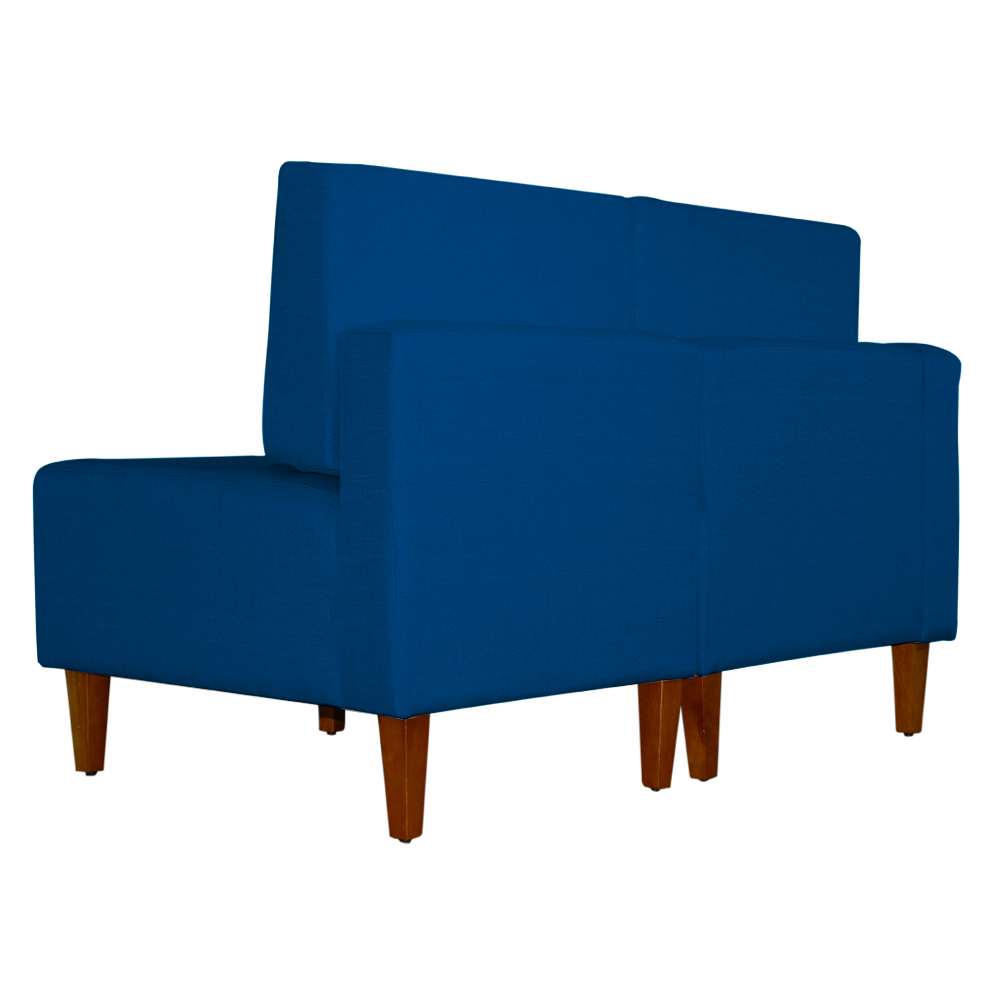 Poltrona Decorativa Alice Lado Direito Pés Trapézio Suede Azul Royal - DS Estofados