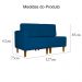 Poltrona Decorativa Alice Lado Direito Pés Trapézio Suede Azul Royal - DS Estofados
